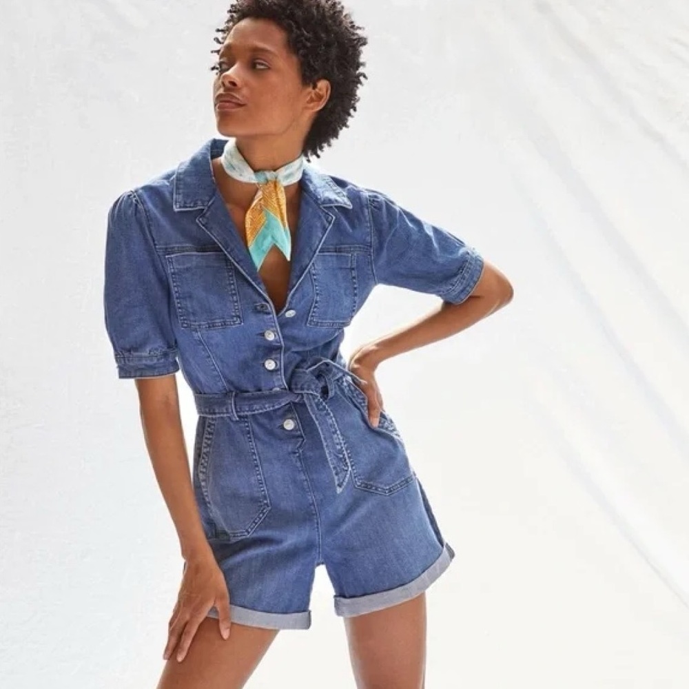 PAIGE Blue Denim Jumpsuit